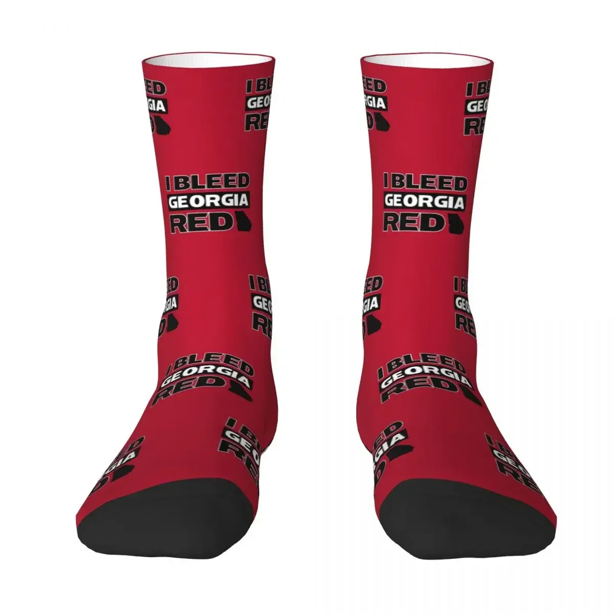 I Bleed Red Georgia UG Bulldog Pride Socks Harajuku High Quality Stockings All Season Long Socks Accessories for Unisex