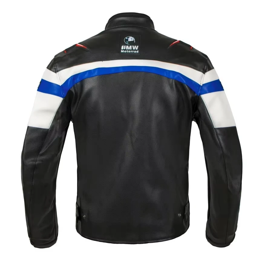 Giacca da moto originale per BMW Giacca da motocross in pelle Tuta da corsa invernale antivento Armatura resistente all'usura Abbigliamento da moto