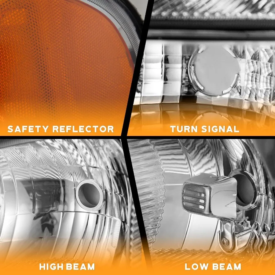 مجموعة المصابيح الأمامية لـ 9906 GMC Sierra 1500 1500HD 2500HD 3500 و0006 Yukon XL 1500 2500 متوافقة مع 2007 GMC Sierra 150