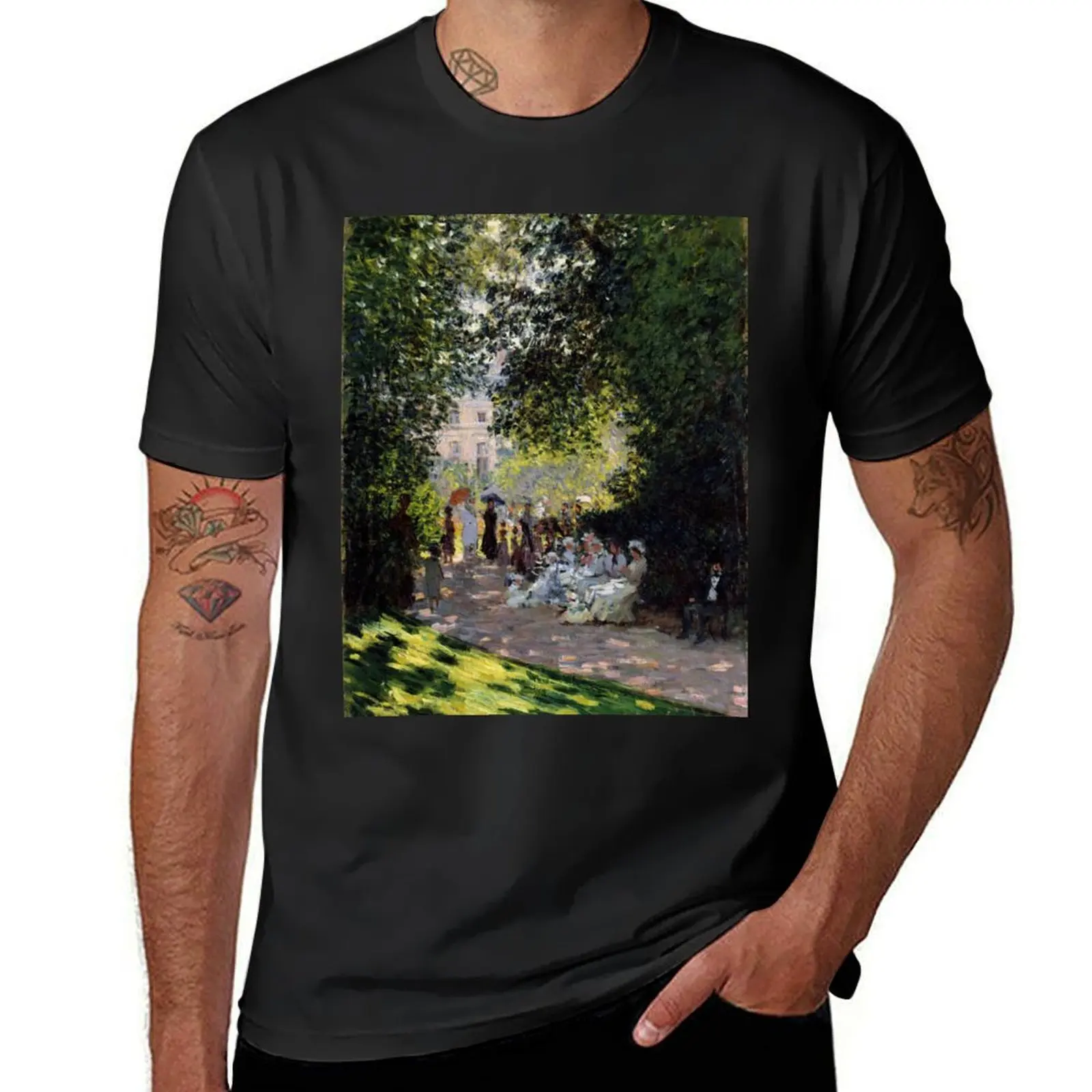 The Parc Monceau by Claude Monet T-Shirt blanks customizeds anime clothes oversized t shirts for men