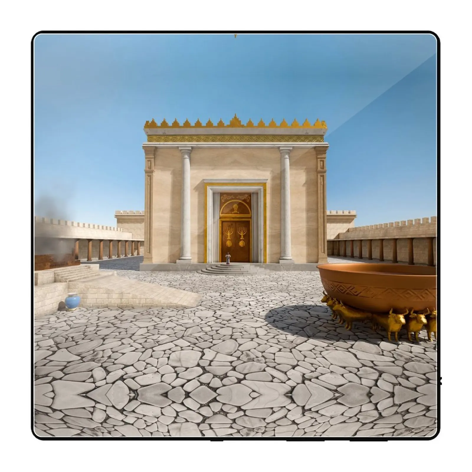 First Temple in Jerusalem Fridge Magnet that Plays Music Gift for Jewish Holidays Rosh Hashanah Gifts