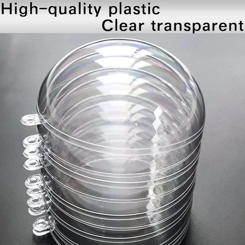 20/1pcs Christmas Transparent Fillable Bauble Ornaments