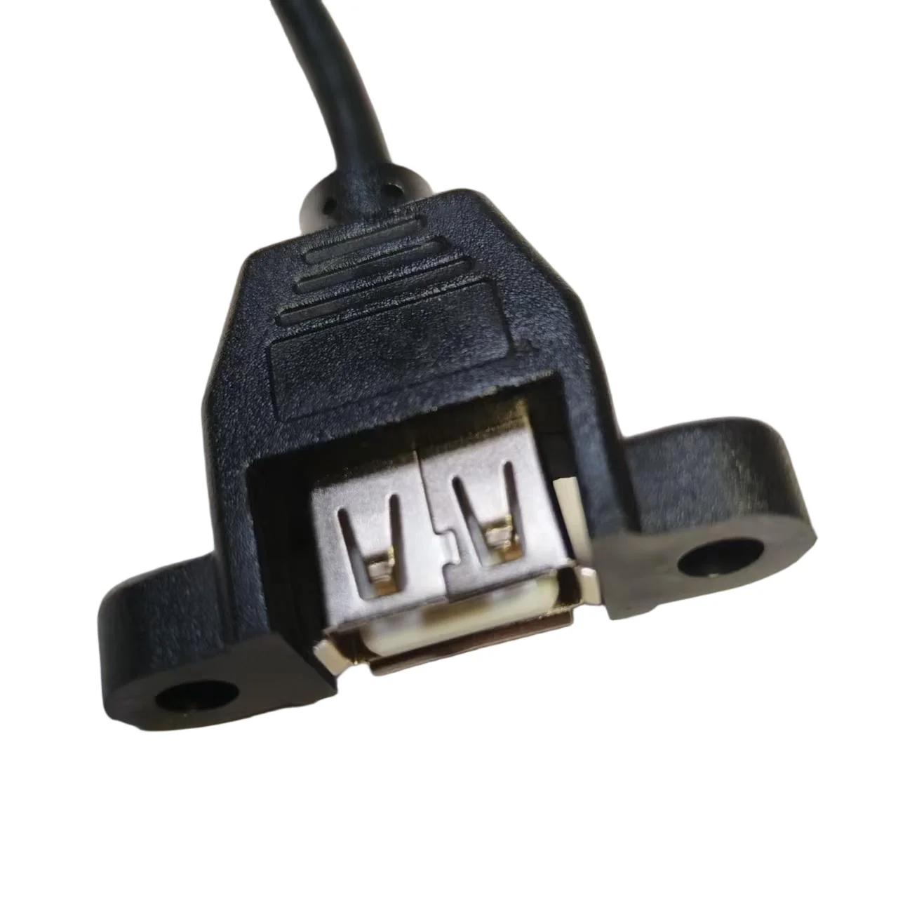 Câble USB, câble de données avec oreilles et trous de vis, câble d'extension mâle à mâle, L = 0,3 M, pour la fixation USB