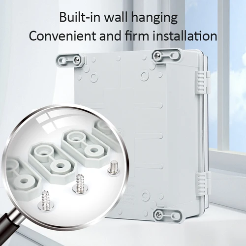 Imagen 2 del producto Caja de jugo con cubierta transparente impermeable IP67, caja de distribución de energía de plástico ABS para exteriores, caja de instrumentos electrónicos