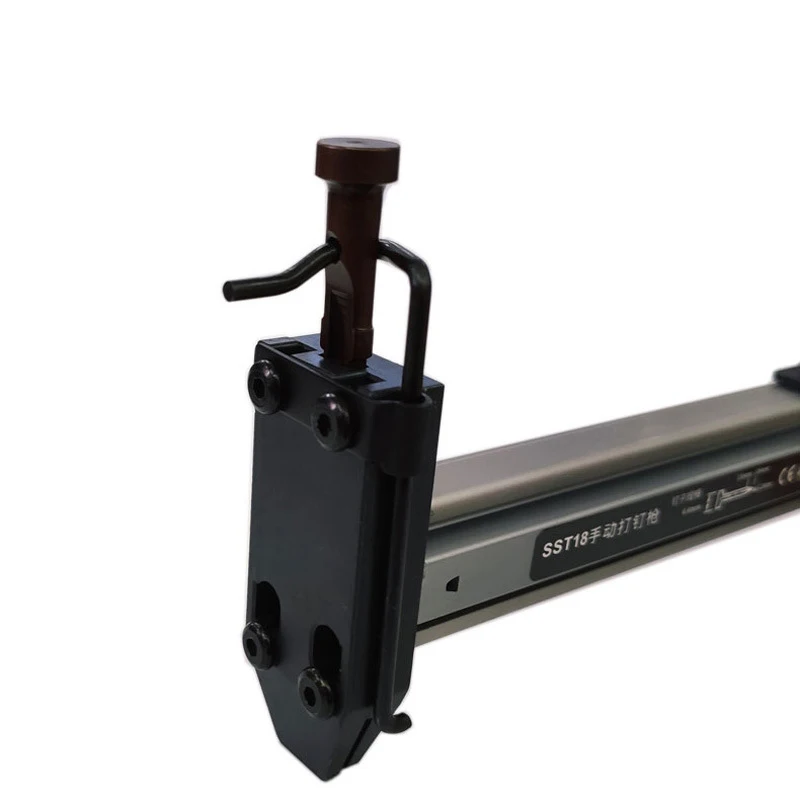 Imagem -02 - Manual Semi-automática Aço Nail Gun Nailer Wire Slot Carpintaria Decoração Reload Rebound Installer Driver