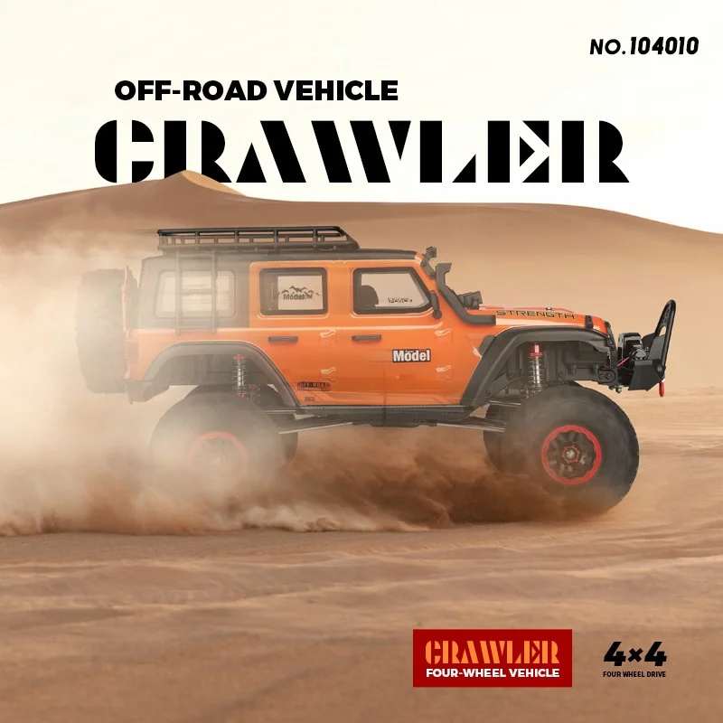 รถบังคับวิทยุ WL TECH ขนาด 1:10 ขับเคลื่อน 4 ล้อ รุ่น Wrangler Crawler RTR 2.4 GHz ความเร็ว 35 กม./ชม. มอเตอร์แบบไร้แปรงถ่าน สำหรับขับขี่ออฟโรด พร้อมเล่น