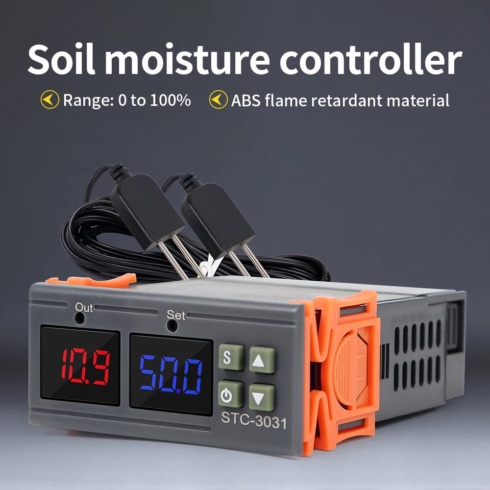 STC-3029 / 3030 / 3031 Moisture Controller Soil Moisture Sensor Module 220V Soil Moisture Tester for Planting Garden Potted