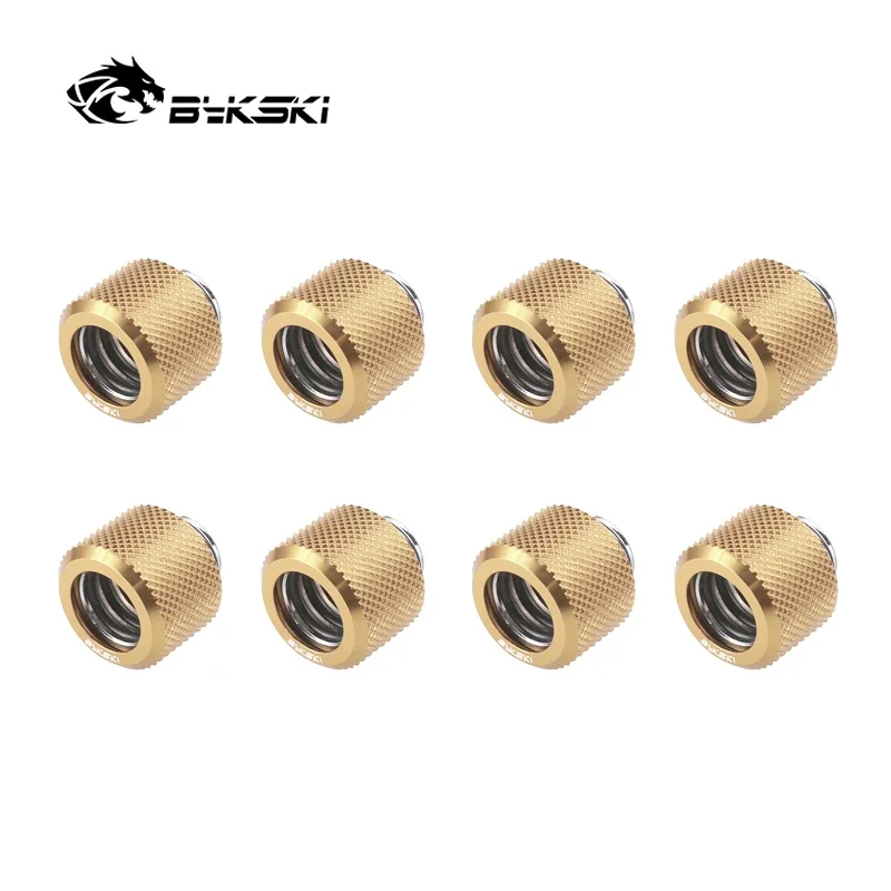 Bykski 8pcs/lot Hard Tube Fitting OD12mm/OD14mm/OD16mm Hand Compression G1/4' Thread Use for PMMA/PETG Rigidity Tube B-HTJ-L14