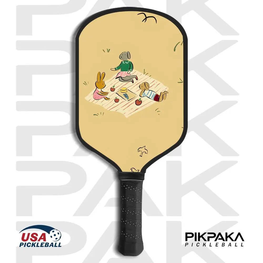 لطيف الحيوان بارك Pickleball مجداف USAPA المعتمدة T700 ألياف الكربون Unibody الحرارية مع 16 مللي متر العسل الأساسية الطاقة والتدبوس