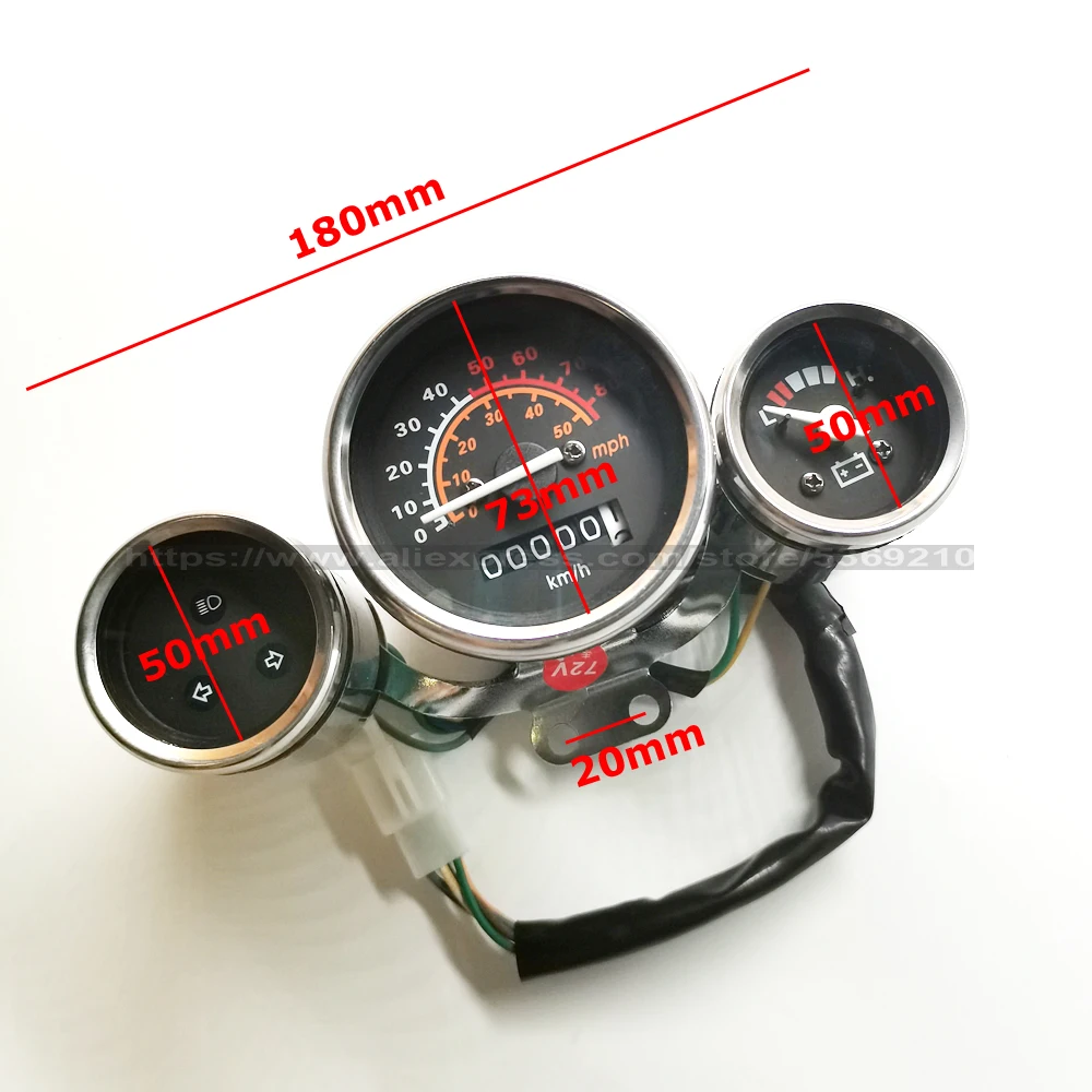 Skuter elektryczny 72V Instrument motocykl prędkościomierz obrotomierz Drop Shipping
