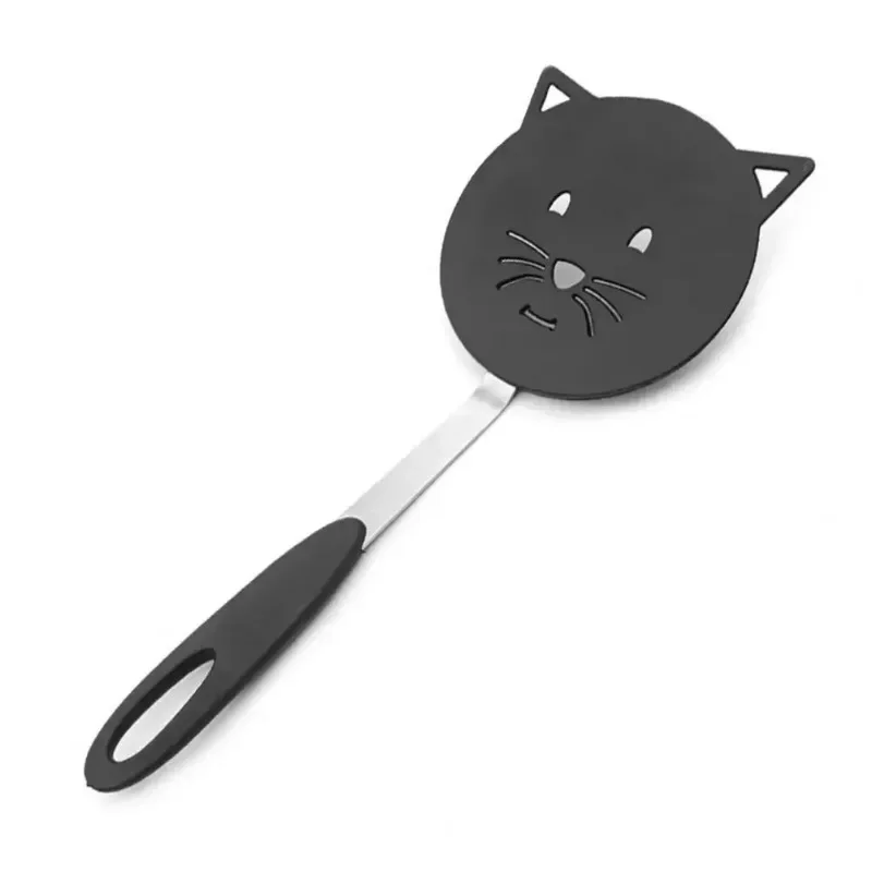 การ์ตูนไนลอนกระทะไม้พายโมเดิร์นทนความร้อนปลอดภัย Spatulas ครัว Anti-SLIP ไข่เจียวพลั่วอุปกรณ์ทําอาหาร