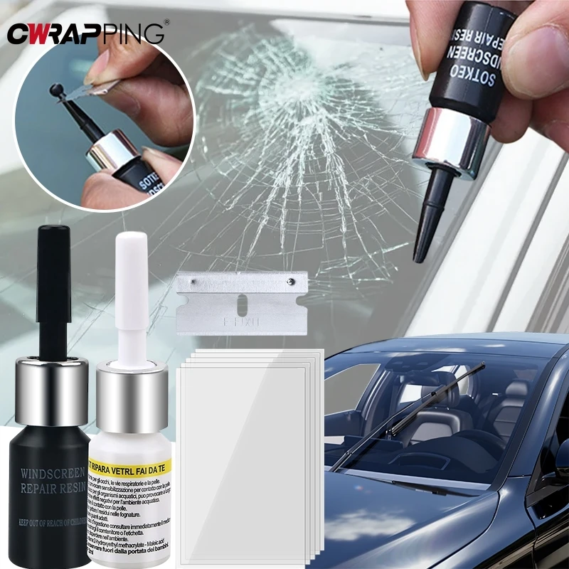 Car Windshield Cracked Repair Tool Upgrade Auto Glass Repair Fluid Auto Window Scratch Crack Restore Universal Car Accessories