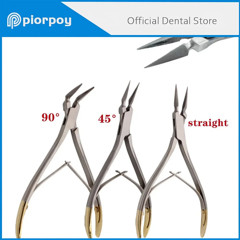 PIORPOY Dentistry Instruments Dental Residual Root Tweezers Fragment Minimally Invasive Tooth Extraction Forceps Teeth Pliers