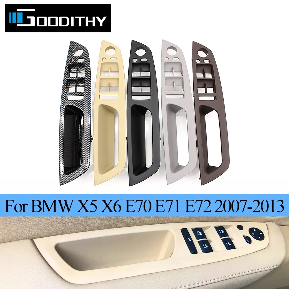 LHD RHD Left Right Hand Driver Car Door Armrest Window Switch Panel Pull Handle Cover Trim For BMW X5 X6 E70 E71 E72 2007-2013