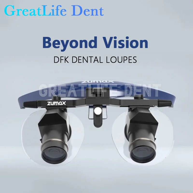 GreatLife Dent 3X4X5X ZUMAX DFK Dentisit Surgical Headlight Surgery Beyond Vision Dental Magnifier Refractives Binocular Loupes