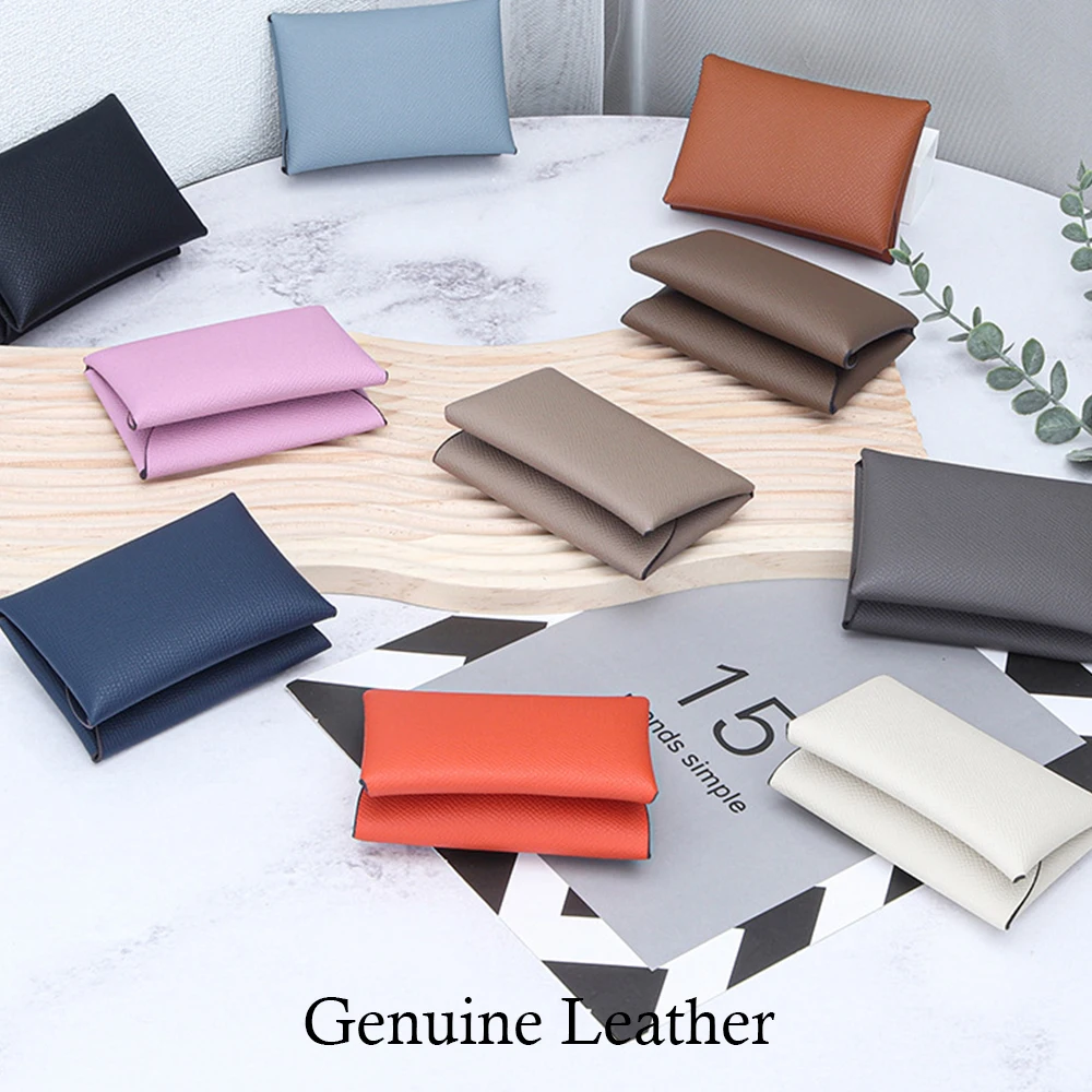 Genuine Leather Cowhide Coin Purse Creative Textured 2-fold Hasp Female Short Wallet Women Card Holders 2026 Brand Design Wallet