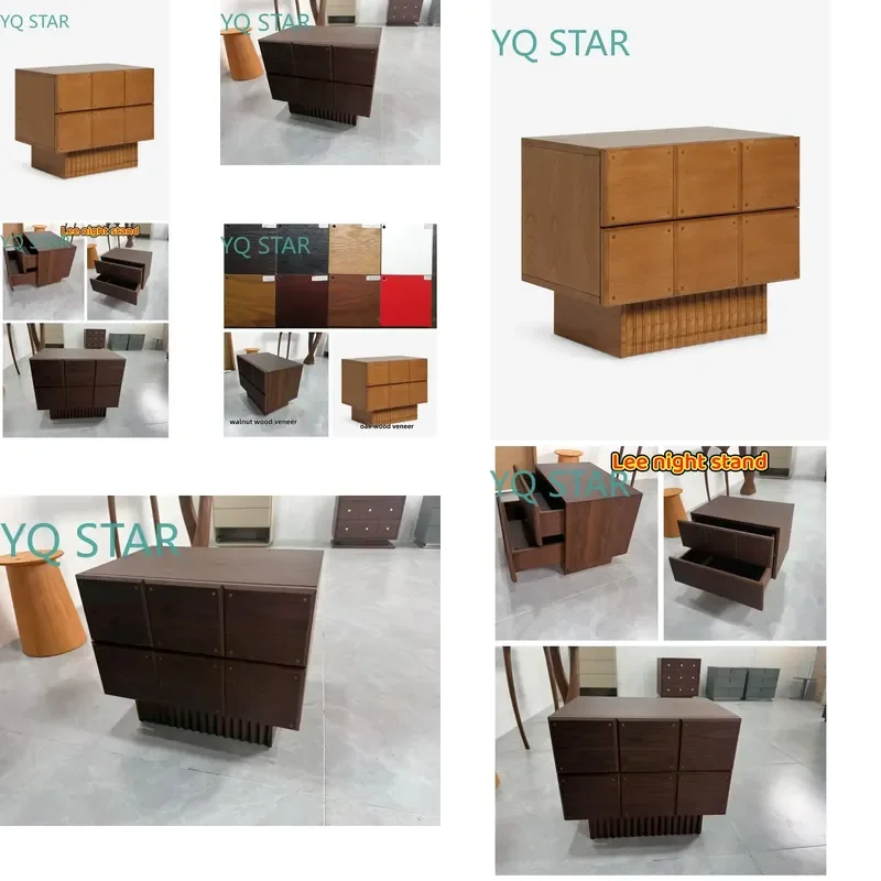 Modern Wooden Nightstand for European Bedroom Decor Durable Eco Friendly Furniture for Bed Frame Storage Organizer Minimalist