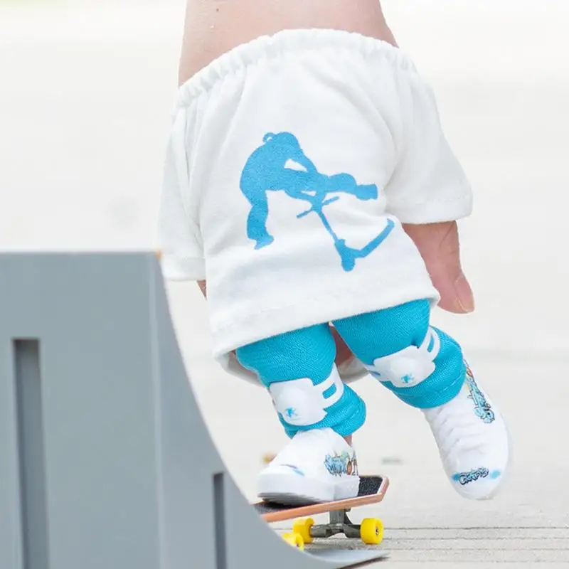 Mini planche à roulettes avec pantalon et chaussure pour enfants, ensemble de scooter, jouets de jeu, cadeau d'anniversaire, fête d'Halloween