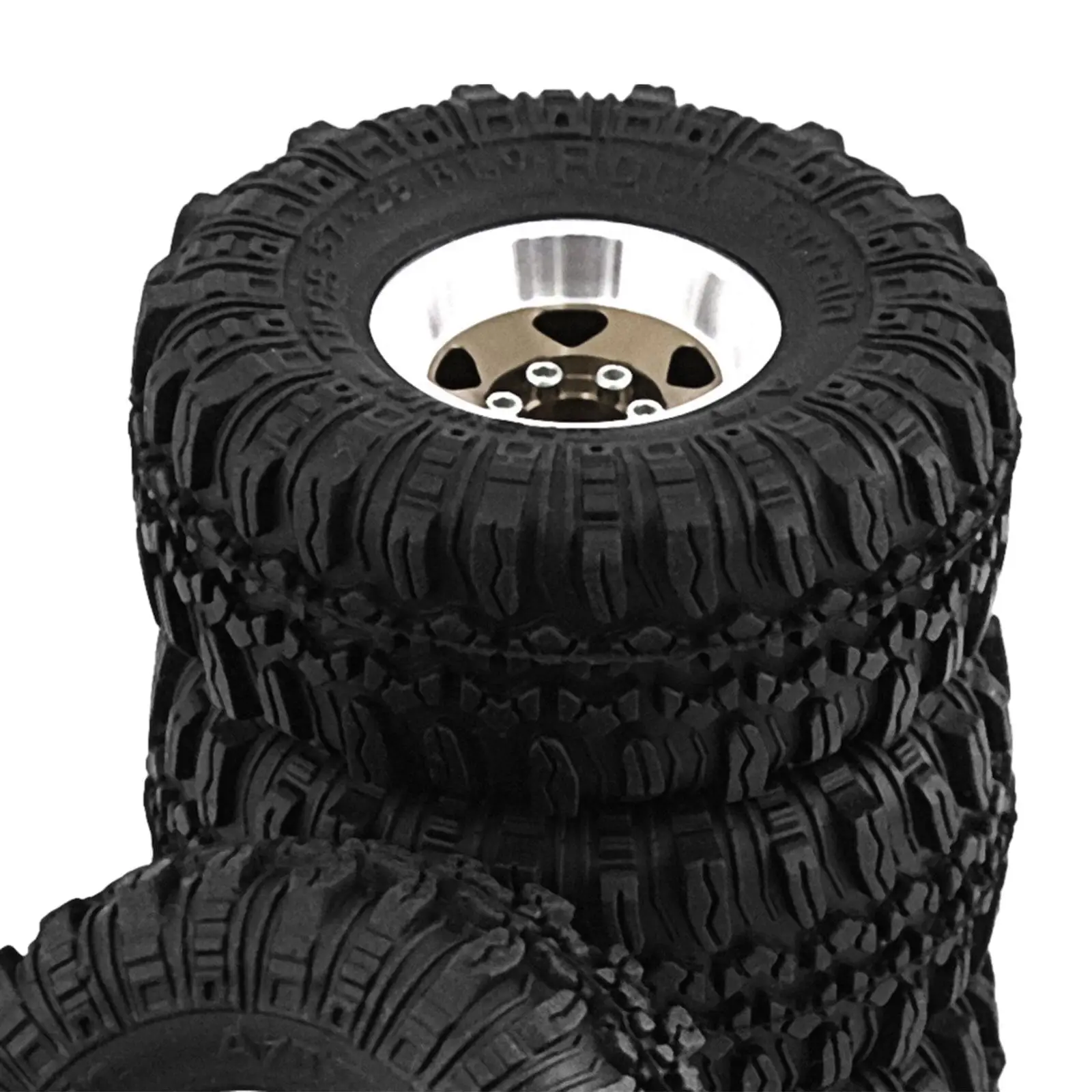 4x Wheel Rims Tires Set Durable RC Wheels and Tires for 1/18 RC Truck Parts
