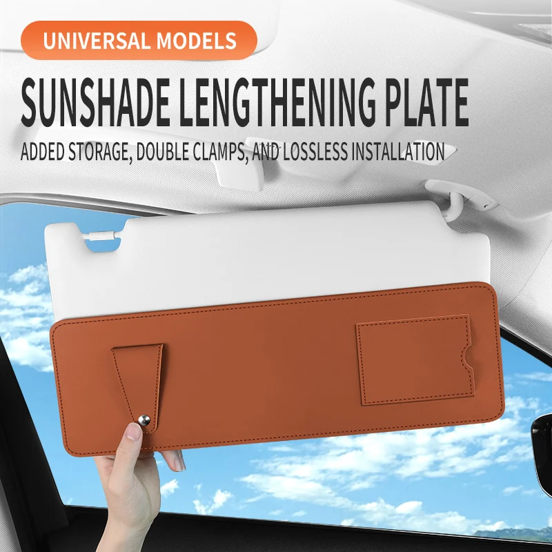 Car Sun Visor Extended Storage Board Car Window Multi-functional Sunshade Extension Board Can Store Glasses Card Car Accessories