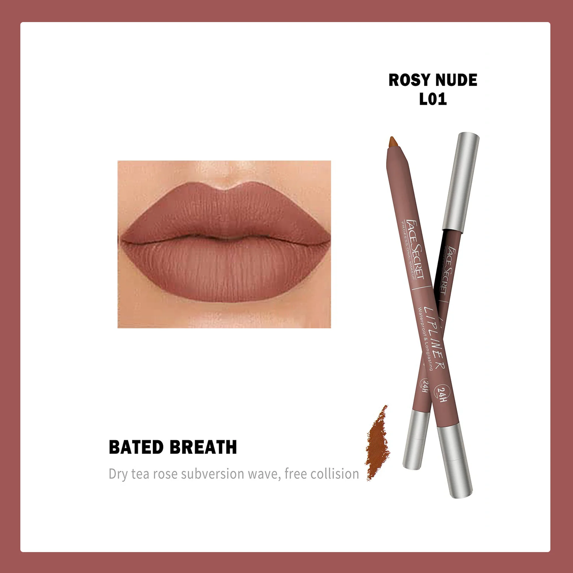 Matita per labbra impermeabile a 12 colori, fodera precisa in velluto a lunga durata e senza peso con texture super morbida e sfumabile, morbida opaca