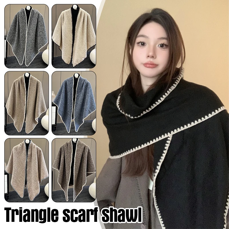 

Spring Autumn Scarf Solid Color Women Shawls Wraps Stoles Office Lady Outdoor Casual Hijab Stoles Travel Poncho