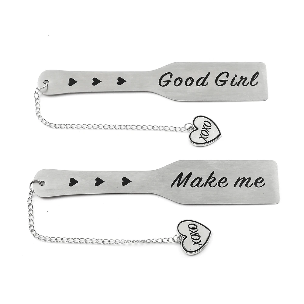 1Pcs Good Gril Book Mark Engraved Stainless Steel Bookmark Personalized Reading Mark Punk Style Gift for Book Lover