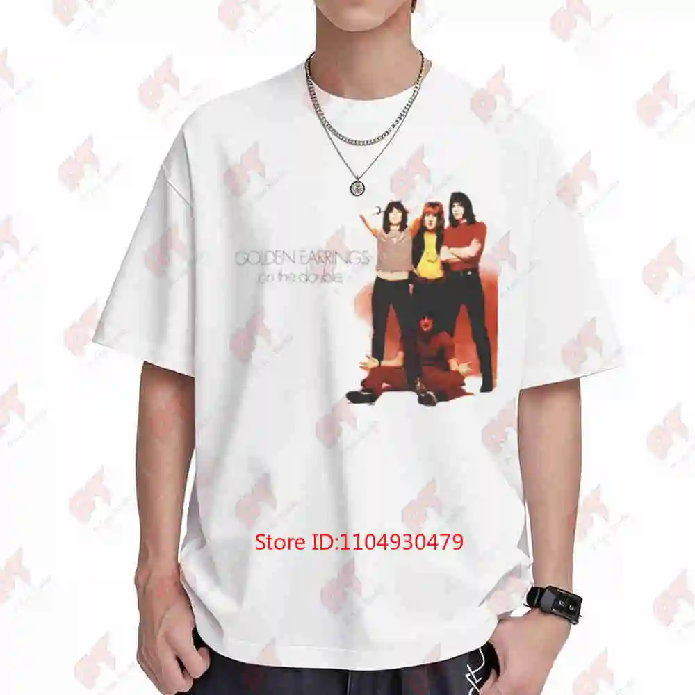 Golden Earring On The Double Short Sleeve Tee 100% Cotton T-Shirt