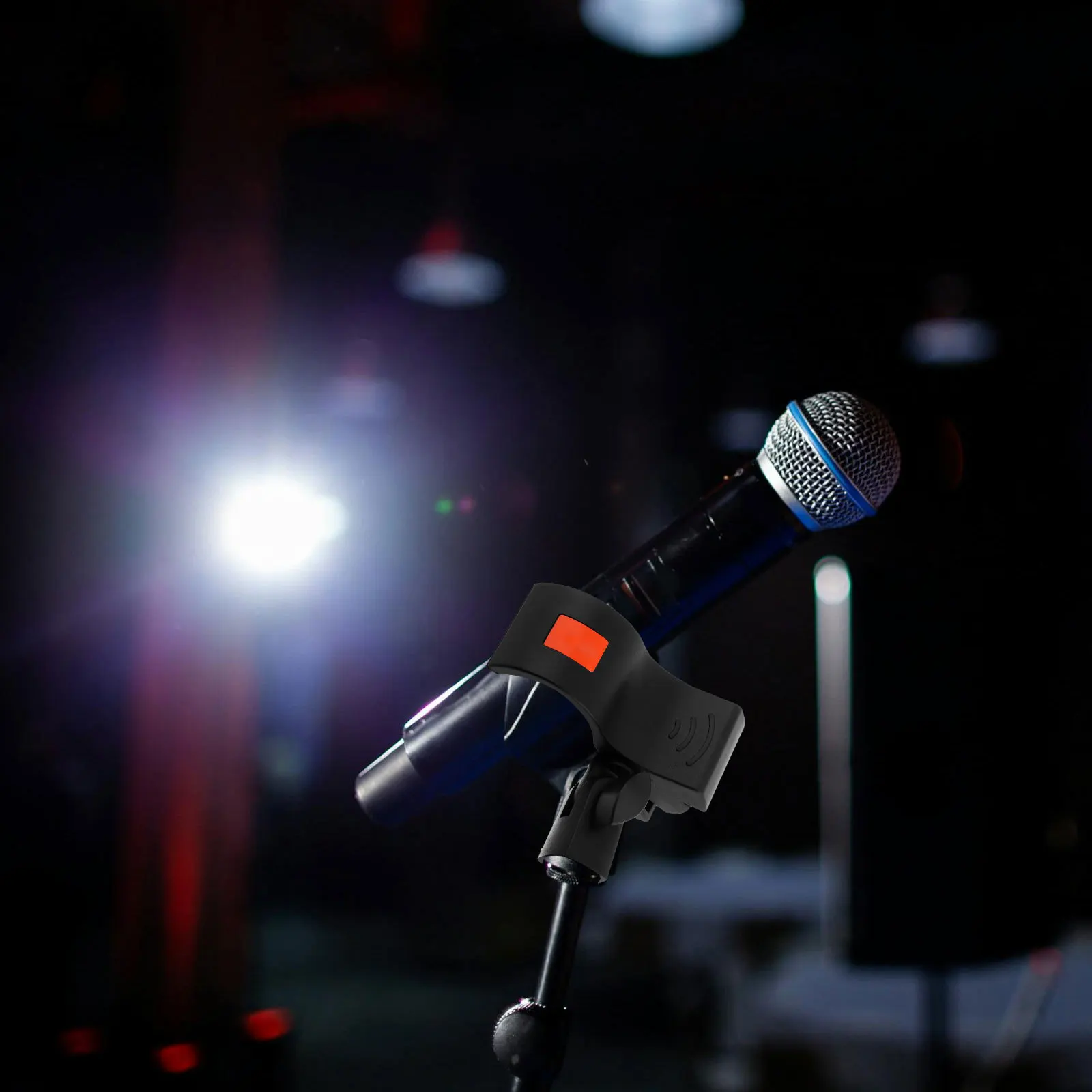 

Adjustable Microphone Holder with Large Spring Clip for Round Square Condenser Mics Stable Mount for Broadcasting Podcasting