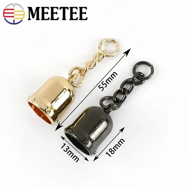 10/20Pcs Meetee Tassel Cap Bell Buckles Metal Stopper Rope Clasp Pendants Head Clothing Bags Decor DIY Hardware Accessories