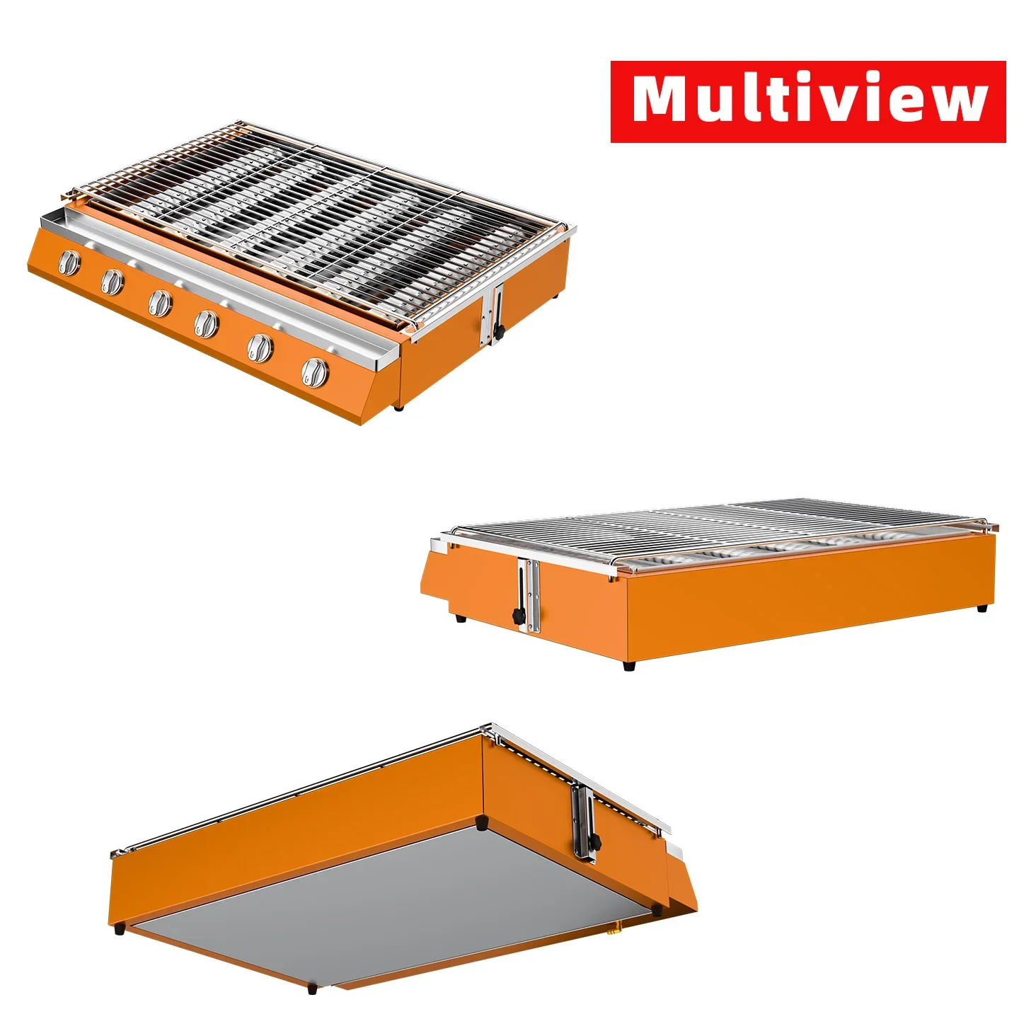 &* Commercial Gas BBQ Grill 10 Burners Smokeless Infrared Stainless Steel Roast Stove Outdoor Barbecue Cooking Oven For Restaura