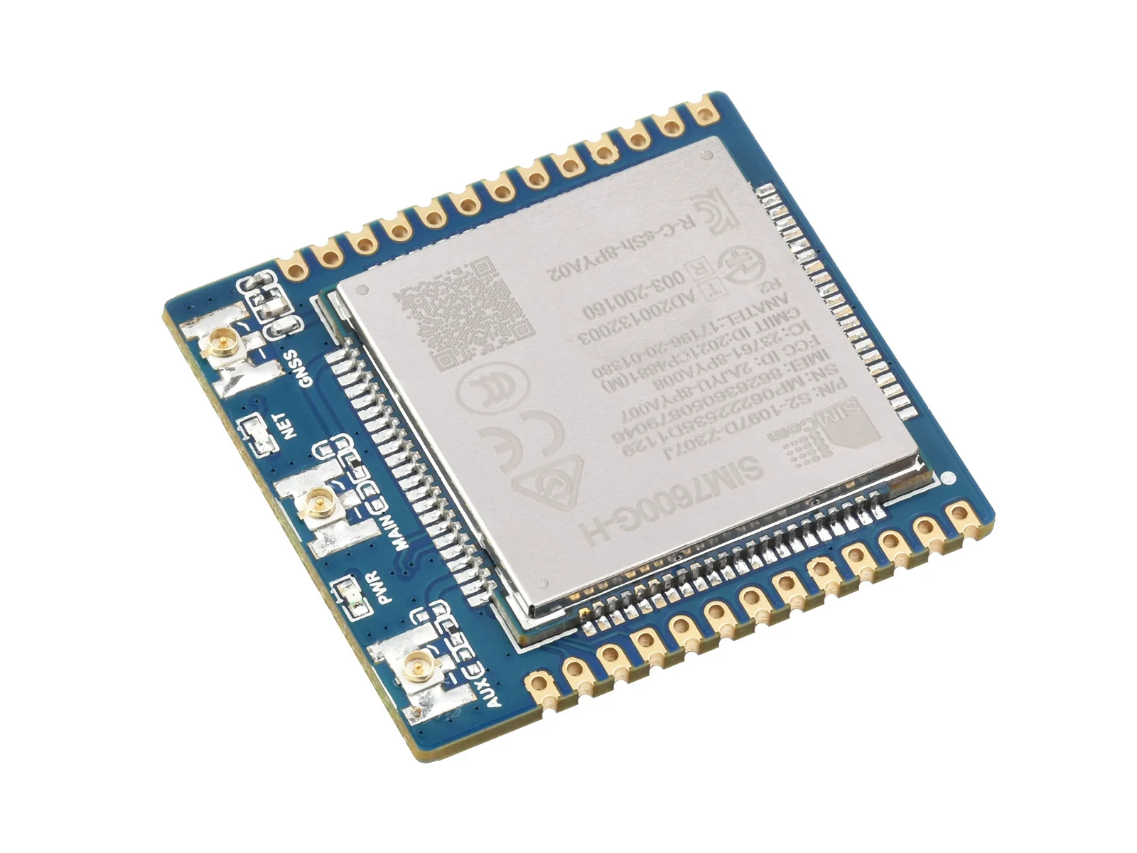 Waveshare SIM7600X 4G Communication Module, Multi-band Support, Compatible with 4G/3G/2G,with GNSS Positioning-Standard Version