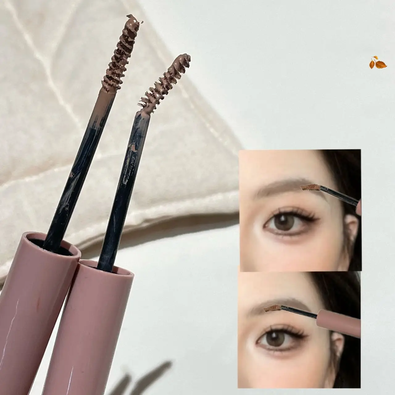Light Velvet Mist Long Wearing Brow Mascara Soft Fluffy Finish Buildable Color Waterproof Smudge Resistant Natural Wild Brows