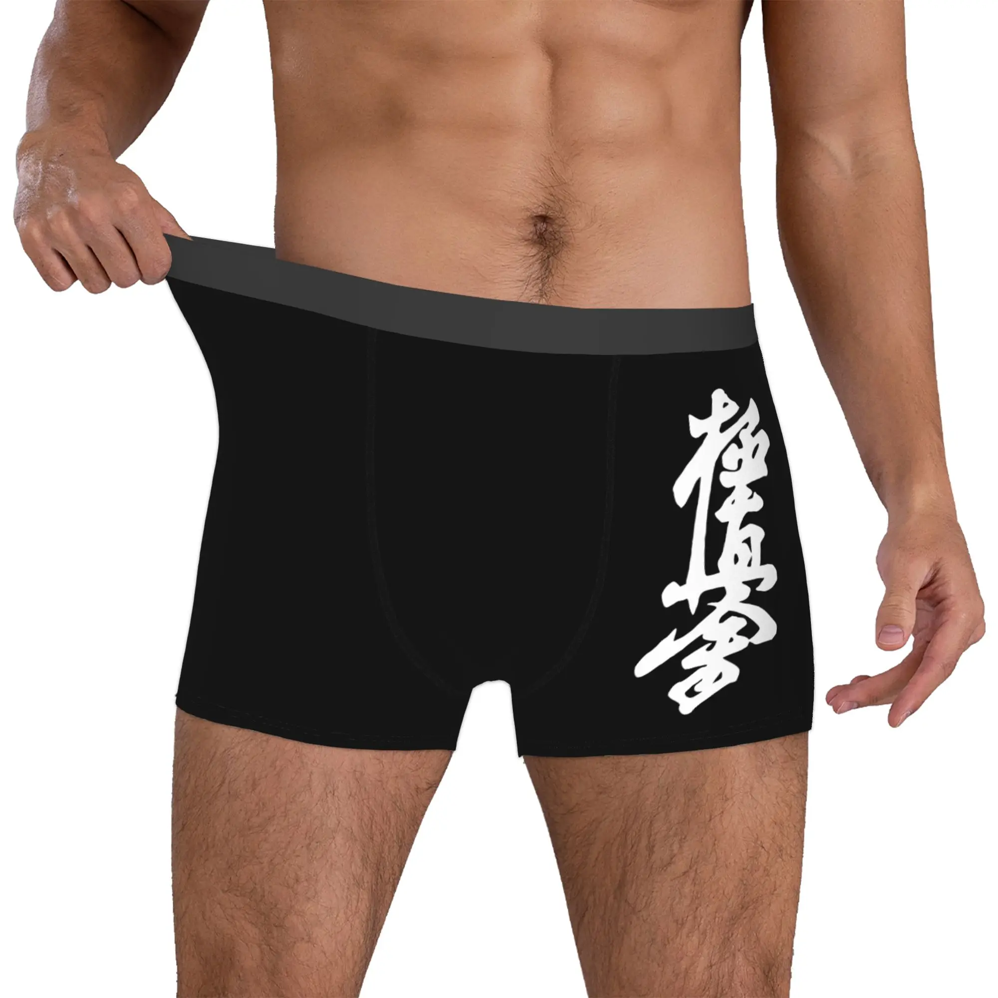 Custom Funny Kyokushi Karate Boxers Shorts Panties Men's Underpants Stretch Martial Arts Briefs Underwear