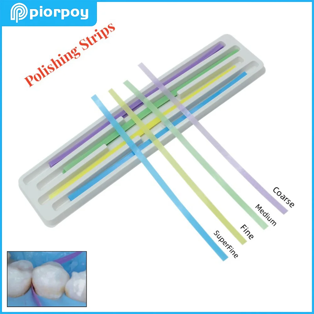 

PIORPOY Dental Polishing Strip Resin Surface Grinding Material 60Pcs/Box 4*150mm for Tooth Polishing Dental Tool DentistMaterial