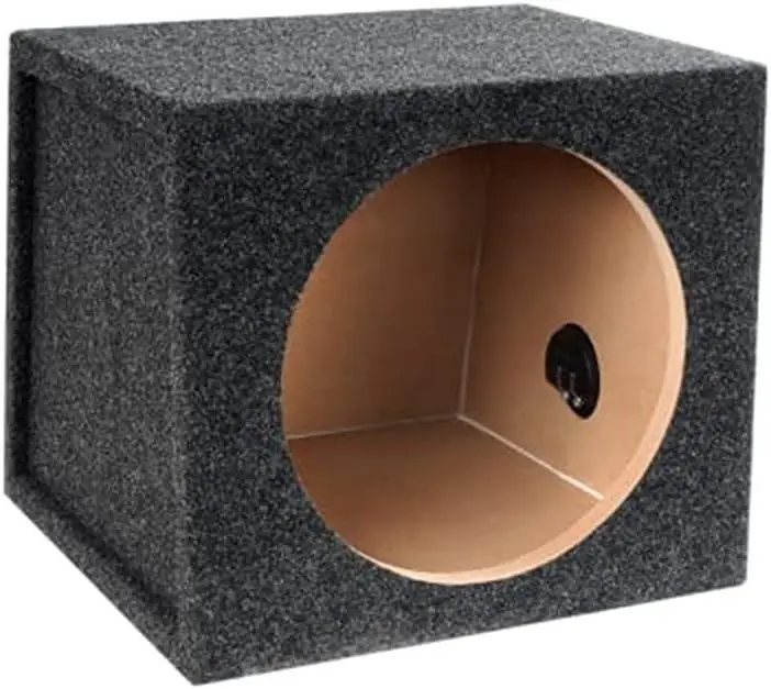 

15-Inch Sealed Subwoofer Enclosure for Hatchback Trucks, Wedge Design, Made in USA