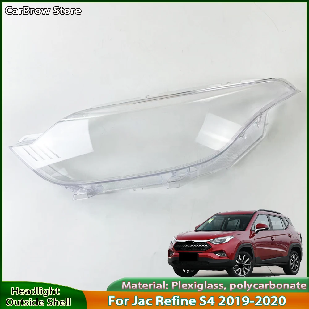 

Headlights Lens Cover For Jac Refine S4 2019-2020 Car Accessories Front Headlamps Transparent Lampshades Lamp Shell Plexiglass