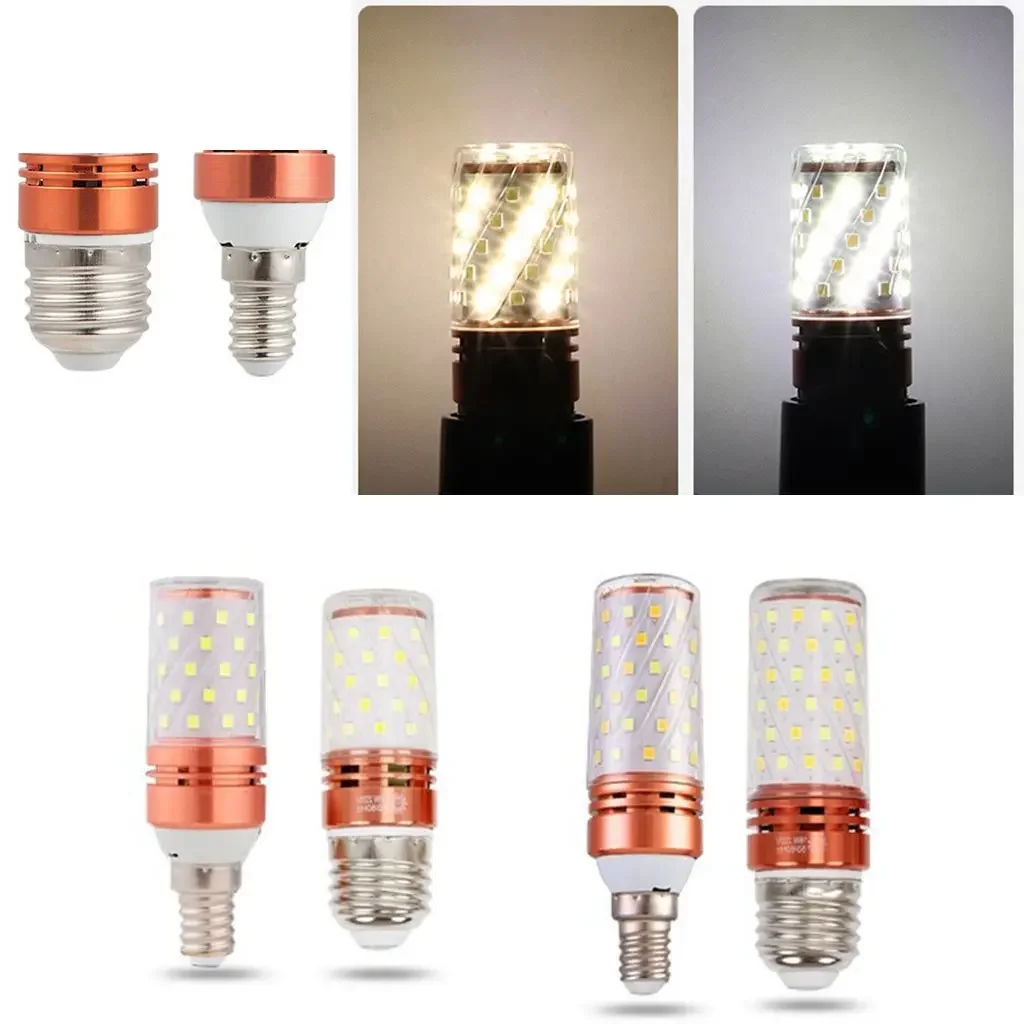 E27 E14 8W 12W 16W SMD2835 LED Candle Bulb Energy Efficient 220V 230V Warm/Cool White Home Light