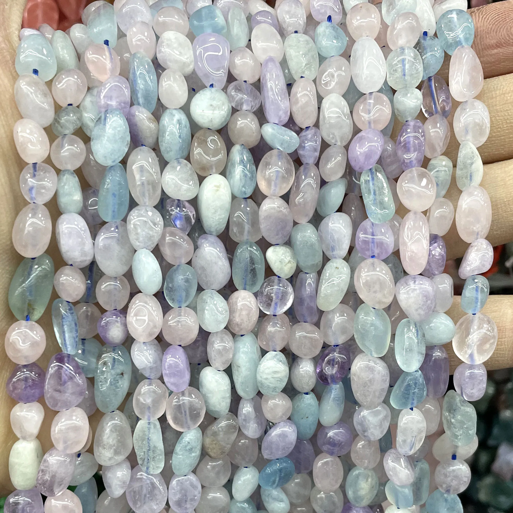 6X8MM Natural Purple Morganite Irregular Spacer Beads Loose Stone For DIY Jewelry Making Bracelets Necklaces Earrings Accessorie