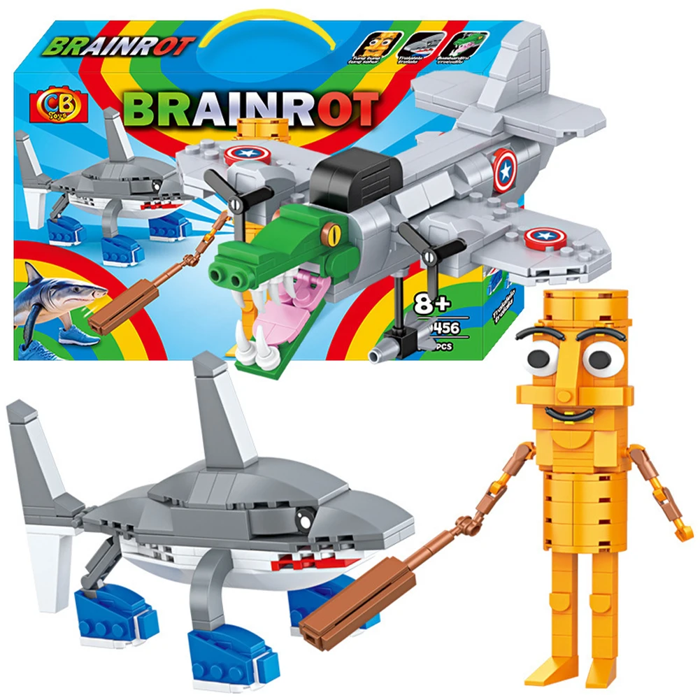 AI أنيمي Shanhaijing تونغ تونغ صحور عصا خشبية الناس تمرير مجردة اللبنات هدية لعبة حلية الطوب دمية نموذج