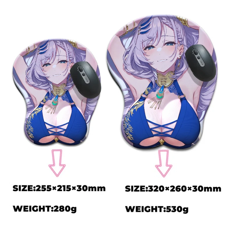 

Big Size Anime Pavolia Reine Chest Bikini Swimsuit Mouse Pad Desk Mat Hololive Boob Gamer Wrist Rest Mouse Pad