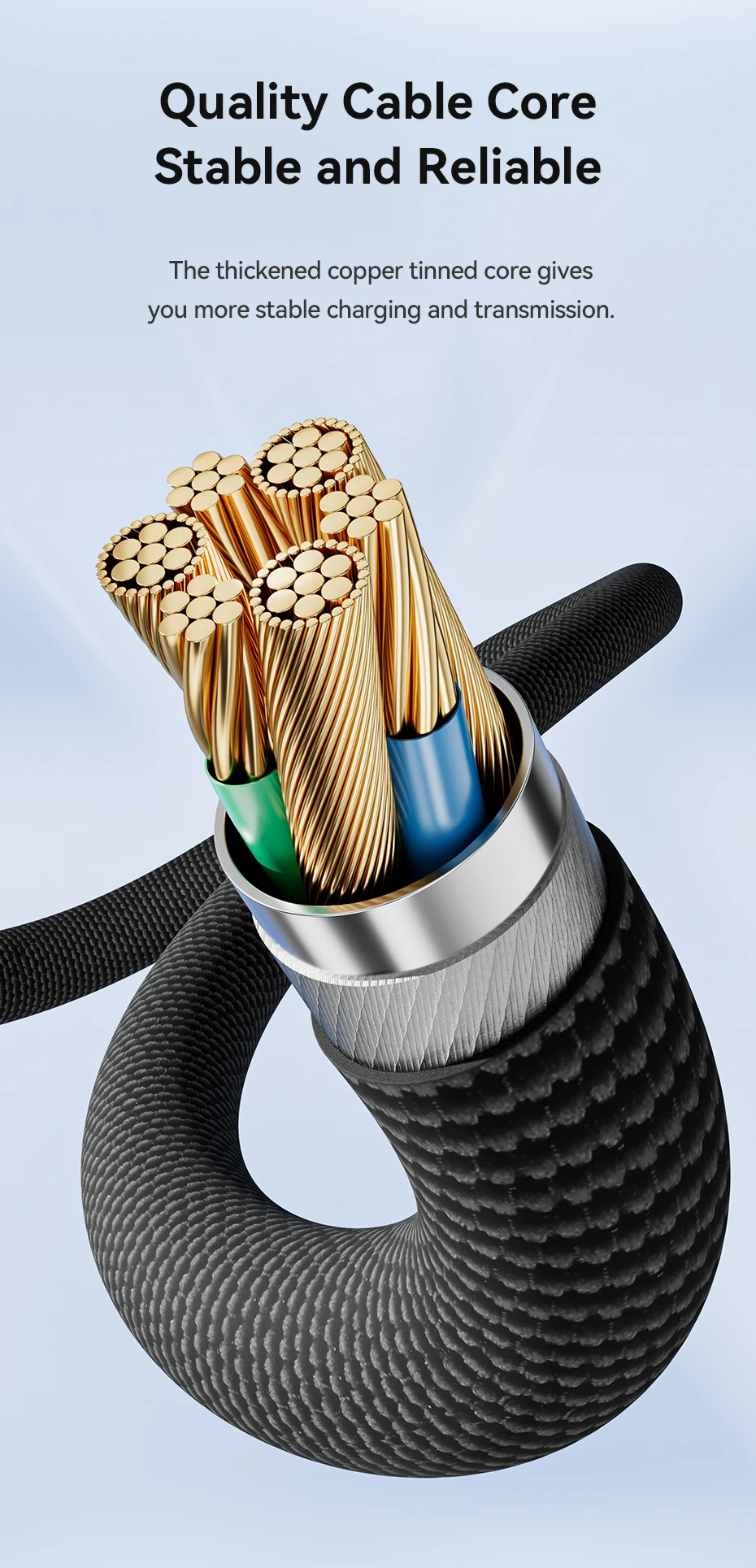 Toocki Typ-C-auf-Typ-C-Kabel, 60W PD-Schnellladekabel für Macbook, Samsung, Huawei, Honor, LG, USB-C-Datenübertragungs- und Synchronisationskabel – Detail 7