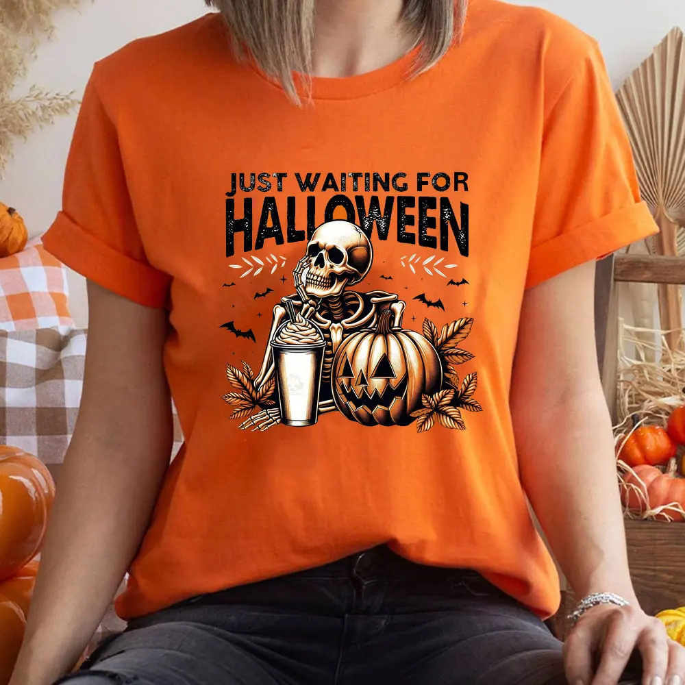 

ТОЛЬКО ПОЖИВАНИЕ ДЛЯ HALIOWEEN Хэллоуин футболки тыква, конфеты, кости, скелет, забавный костюм на Хэллоуин хлопковая рубашка футболки с графикой
