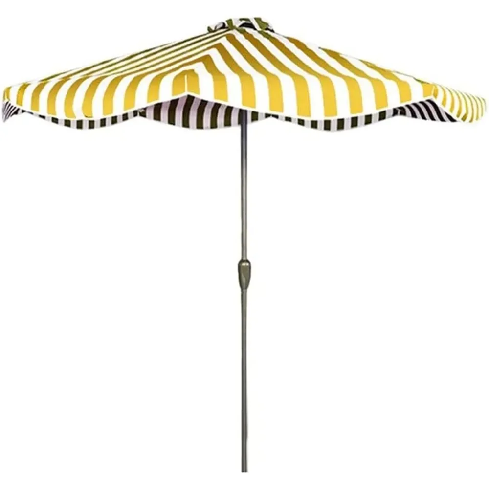 

Patio Umbrella Striped, Hand Crank, Outdoor Parasols, Beach Umbrella Market Umbrella Table Umbrella, No Base UV Protection Sun