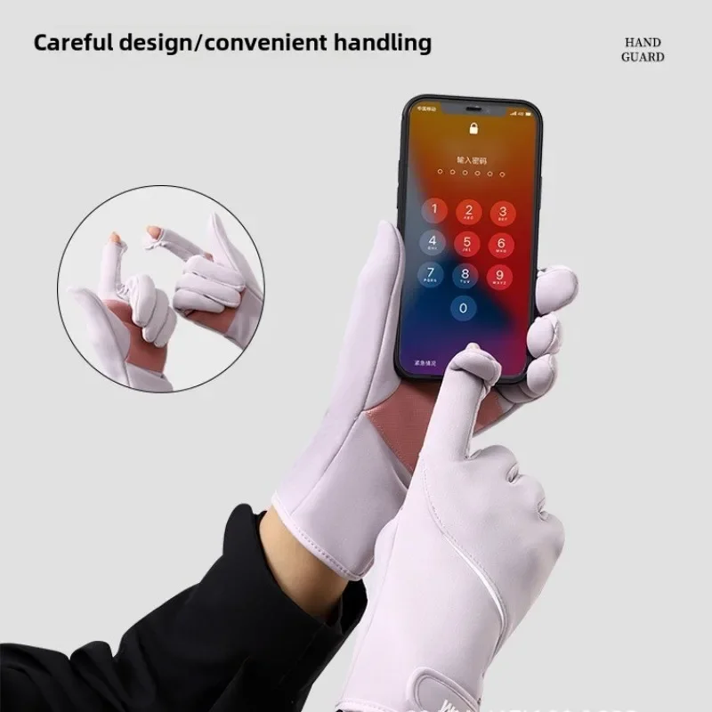 ถุงมือฤดูหนาวสําหรับผู้ชายผู้หญิงถุงมืออุ่นหน้าจอสัมผัสกันน้ําเดินป่าตกปลาขี่จักรยานเล่นสกีถุงมือกันลื่นมัลติฟังก์ชั่น