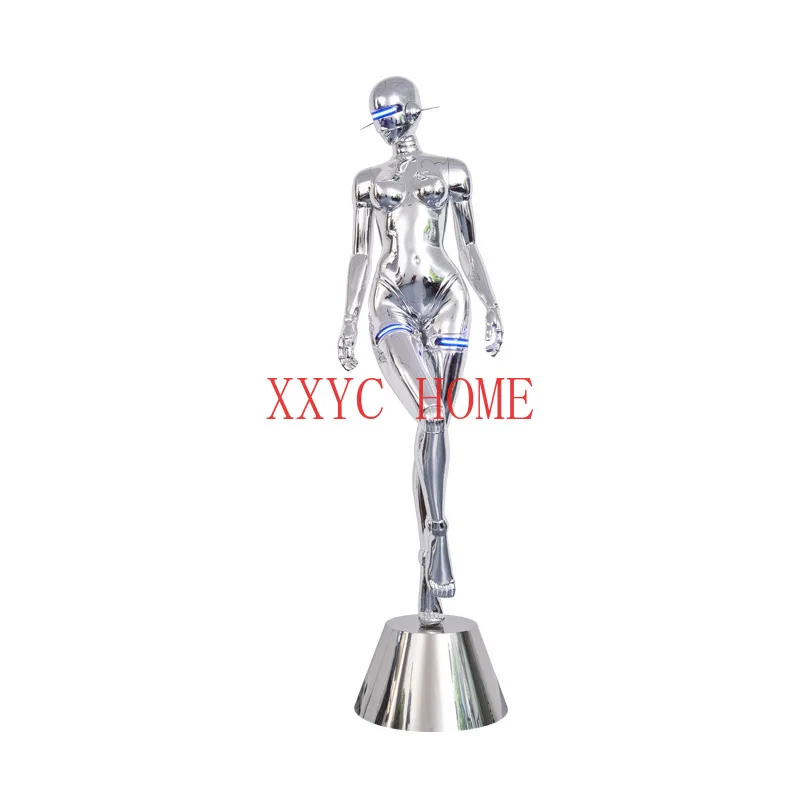 Mechanical large-scale decoration trend electroplating sculpture  technology landing decoration