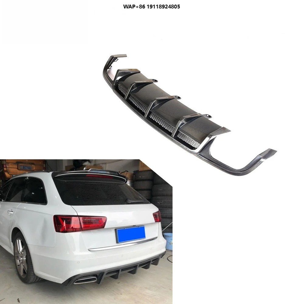 

A Style A6 Carbon Fiber Car Rear Lip Diffuser for A6 Sline S6 2015-2018
