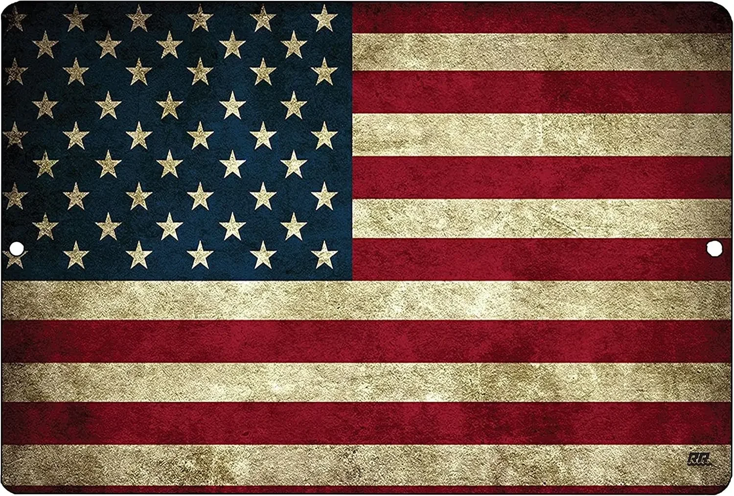 River Tactical USA American Flag Metal Tin Sign, , Wall Decor Man Cave Bar US United States Rustic