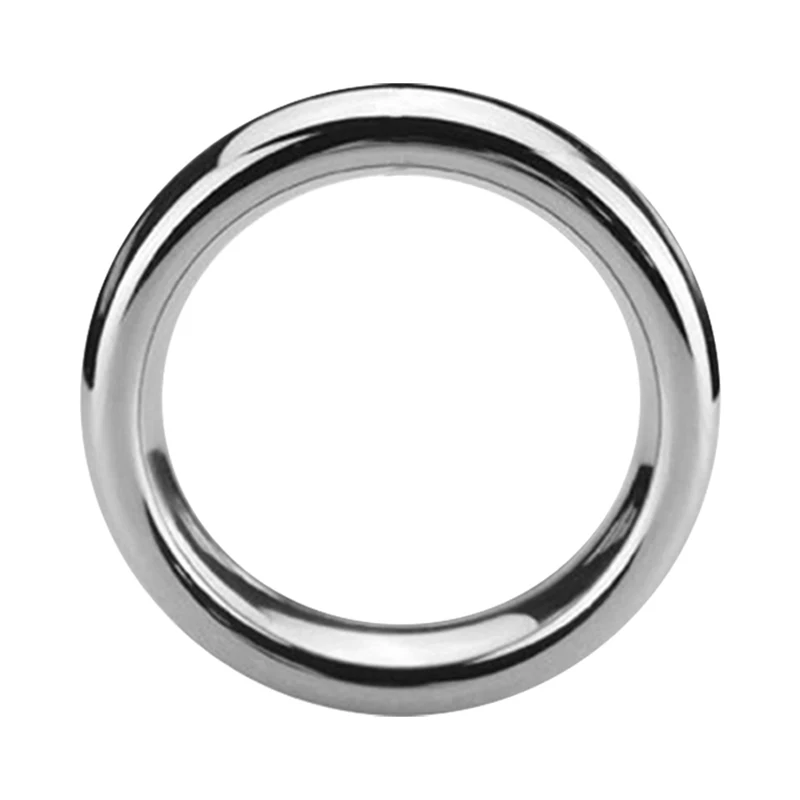 Cock Ring Stainless Steel Metal Scrotal Restraints Glans Penis Men\'S Testicular Weight-Locked Sperm Ring Training Sex Supplies