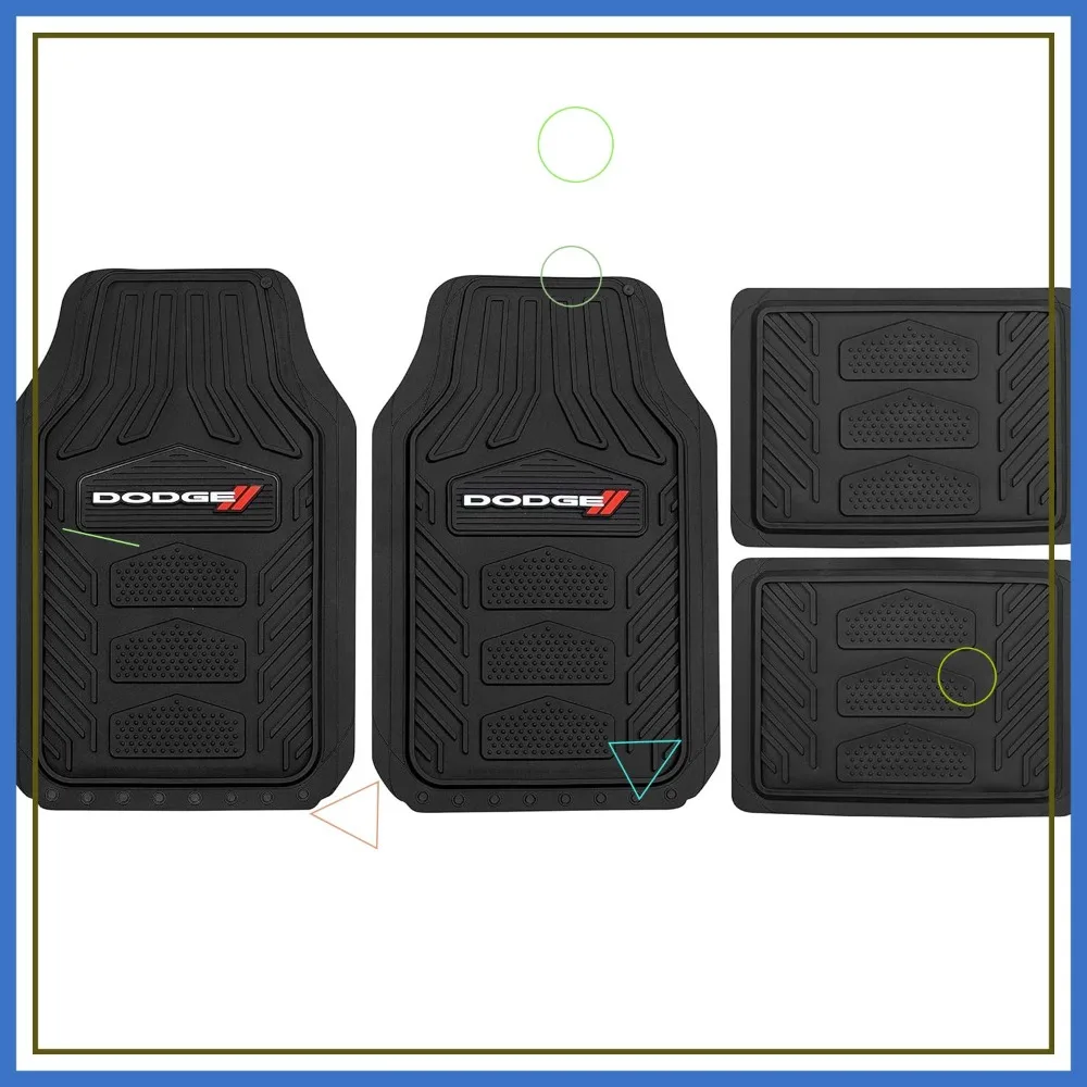 

Набор всепогодных напольных ковриков для автомобилей, высокие ребристые края, легко чистящийся резиновый материал, универсальная посадка